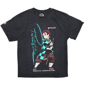 Primitive Skate Men's X Demon Slayer Tanjiro Oversized Relaxed Fit Tee T-Shirt